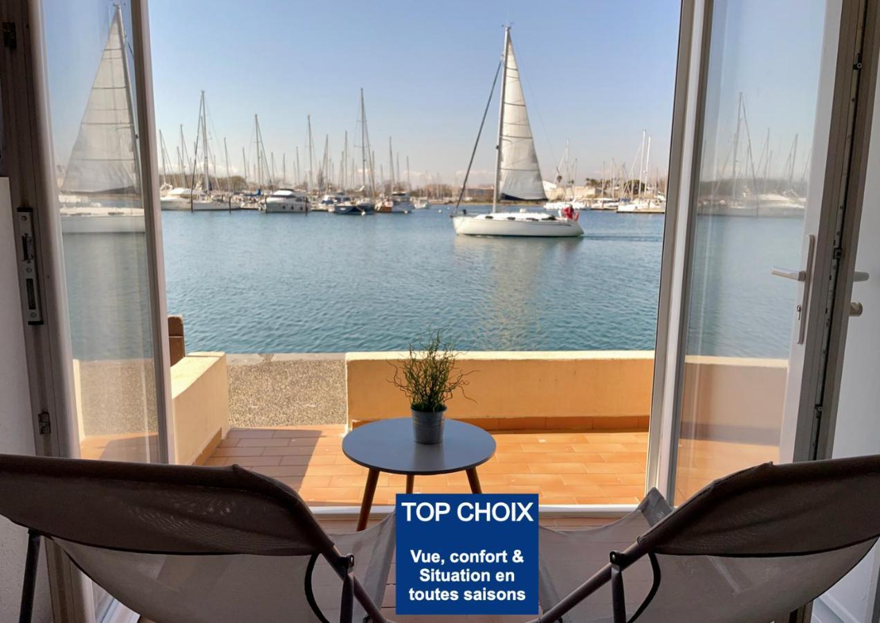 Studio - Les Pieds Dans L'Eau Agreable En Toutes Saisons 4 Couchages - Climatisation - Parking Prive - Piscine Sur Mer - Vue Magnifique Et Rare - Situation Optimum - Les Argonautes - Ile Des Pecheurs - Cap D'阿格德 外观 照片