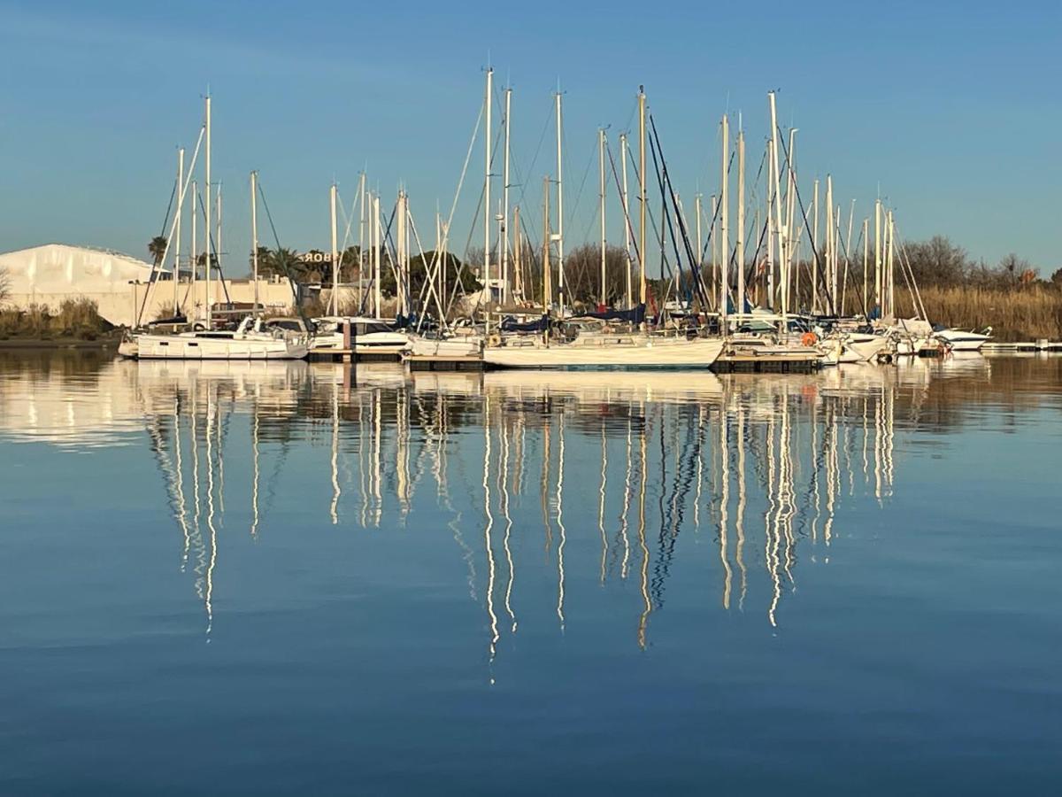 Studio - Les Pieds Dans L'Eau Agreable En Toutes Saisons 4 Couchages - Climatisation - Parking Prive - Piscine Sur Mer - Vue Magnifique Et Rare - Situation Optimum - Les Argonautes - Ile Des Pecheurs - Cap D'阿格德 外观 照片