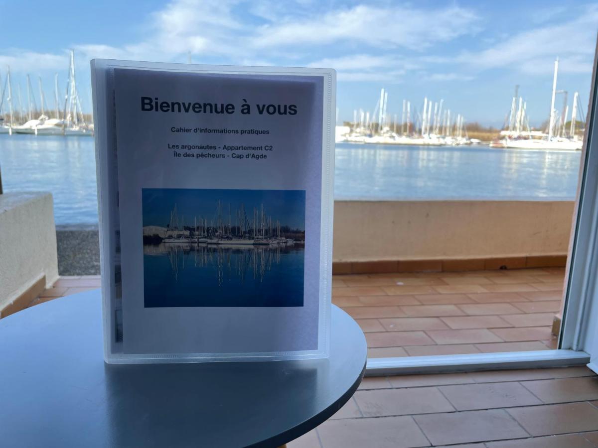 Studio - Les Pieds Dans L'Eau Agreable En Toutes Saisons 4 Couchages - Climatisation - Parking Prive - Piscine Sur Mer - Vue Magnifique Et Rare - Situation Optimum - Les Argonautes - Ile Des Pecheurs - Cap D'阿格德 外观 照片